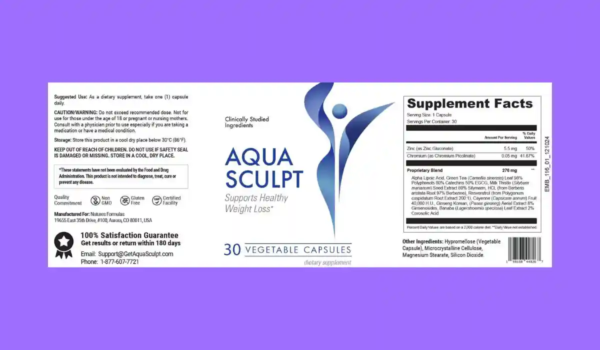 AquaSculpt Ingredients